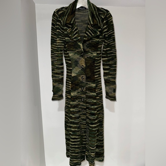 Betsey Johnson VINTAGE camouflage sweater coat! Women’s size Small💐💕💐 - Picture 5 of 6